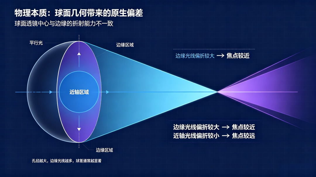 Refractive Variation in Spherical Lenses